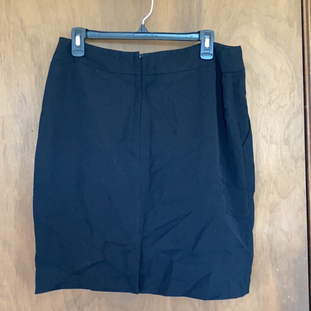 Vintage black office lined skirt w pockets - Picture 15 of 15
